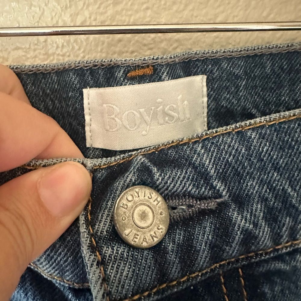 Boyish The Charley Wide Leg Jeans In Greed Rigid Fit High Waist Denim Size 32 - Picture 5 of 11